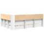 Cama Biblioteca Blanca 160x200 cm Madera Compuesta de , Camas y somieres - Ref: Foro24-3335739, Precio: 256,76 €, Descuento: %