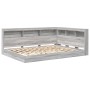 Cama con Biblioteca Gris Sonoma 160x200 cm Madera Elaborada de , Camas y somieres - Ref: Foro24-3335743, Precio: 247,94 €, De...
