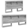 Cama con Biblioteca Gris Sonoma 160x200 cm Madera Elaborada de , Camas y somieres - Ref: Foro24-3335743, Precio: 247,94 €, De...