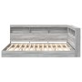 Cama con Biblioteca Gris Sonoma 160x200 cm Madera Elaborada de , Camas y somieres - Ref: Foro24-3335743, Precio: 247,94 €, De...