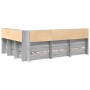 Cama con Biblioteca Gris Sonoma 160x200 cm Madera Elaborada de , Camas y somieres - Ref: Foro24-3335743, Precio: 247,94 €, De...