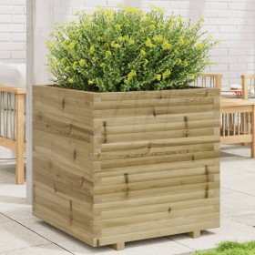 Jardinera madera de pino impregnada 70x70x72,5 cm en Macetas y jardineras | Comprar online en Foru.es