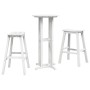 Conjunto de Bar de Jardín  3 Piezas Blanco HDPE, Mesa de Bar  Blanca 55x55x107 cm HDPE, Taburetes de Bar  2 pcs Blancos HDPE | Foro24.es | Tu tienda online para hogar, jardín y más Foro24.es