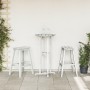 Conjunto de Bar de Jardín  3 Piezas Blanco HDPE, Mesa de Bar  Blanca 55x55x107 cm HDPE, Taburetes de Bar  2 pcs Blancos HDPE | Foro24.es | Tu tienda online para hogar, jardín y más Foro24.es