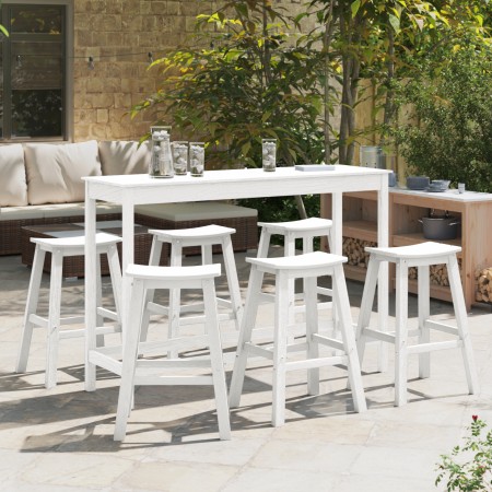 Taburetes de Bar  9 pcs Blanco HDPE, Taburetes de Bar  2 pcs Blanco HDPE | Foro24.es | Tu tienda online para hogar, jardín y más Foro24.es