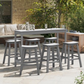 Comprar Taburetes de Bar 9 pcs Gris Claro HDPE