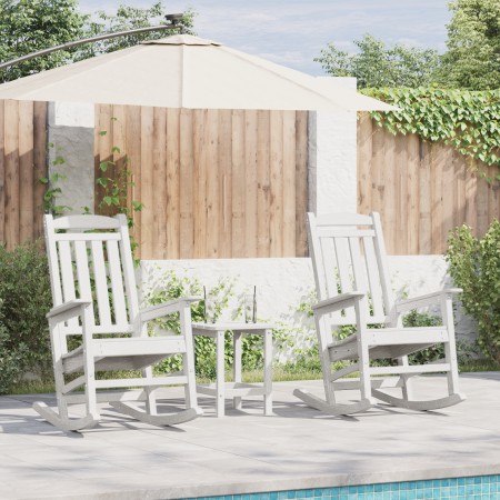 Sillas Mecedoras  2 pcs Blancas 70x92x107.5 cm HDPE, Silla Mecedora  Blanca 70x92x108 cm HDPE | Foro24.es | Tu tienda online para hogar, jardín y más Foro24.es