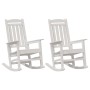 Sillas Mecedoras  2 pcs Blancas 70x92x107.5 cm HDPE, Silla Mecedora  Blanca 70x92x108 cm HDPE | Foro24.es | Tu tienda online para hogar, jardín y más Foro24.es
