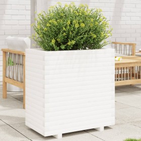 Jardinera madera maciza de pino blanco 70x40x72,5 cm en Macetas y jardineras | Comprar online en Foru.es