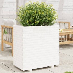 Jardinera madera maciza de pino blanco 70x40x72,5 cm en Macetas y jardineras | Comprar online en Foru.es