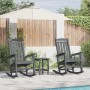 Mecedoras para Jardín 2 pcs Gris Claro 70x92x107.5 cm HDPE, Mecedora para Jardín Gris Claro 70x92x108 cm HDPE de , Sillas de ...