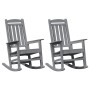 Mecedoras para Jardín 2 pcs Gris Claro 70x92x107.5 cm HDPE, Mecedora para Jardín Gris Claro 70x92x108 cm HDPE de , Sillas de ...