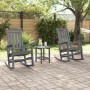 Mecedoras para Jardín 2 pcs Gris Claro 70x92x107.5 cm HDPE, Mecedora para Jardín Gris Claro 70x92x108 cm HDPE de , Sillas de ...