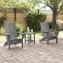 Sillas Adirondack Plegables  2 pcs Gris Claro 74.5x80.5x90 cm HDPE, Silla Adirondack Plegable  Gris Claro 74.5x80.5x90 cm HDPE | Foro24.es | Tu tienda online para hogar, jardín y más Foro24.es