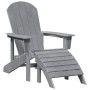 Sillas Adirondack de  con Reposapiés 2 pcs Gris Claro HDPE, Silla Adirondack de  con Reposapiés Gris Claro HDPE | Foro24.es | Tu tienda online para hogar, jardín y más Foro24.es