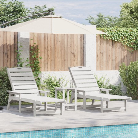 Tumbonas 2 pcs Blancas 162x53x98.5 cm HDPE,  Tumbona Blanca 53x162x98.5 cm HDPE | Foro24.es | Tu tienda online para hogar, jardín y más Foro24.es