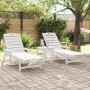 Tumbonas 2 pcs Blancas 162x53x98.5 cm HDPE,  Tumbona Blanca 53x162x98.5 cm HDPE | Foro24.es | Tu tienda online para hogar, jardín y más Foro24.es
