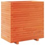 Jardinera madera maciza de pino marrón cera 70x40x72,5 cm en Macetas y jardineras | Comprar online en Foru.es