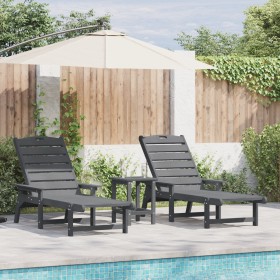 Comprar Tumbonas 2 pcs Gris Claro 162x53x98.5 cm