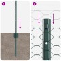 Postes de Valla  11 pcs U-Channel Verde 100 cm Acero, Valla Hexagonal Verde 0.6x10 m Acero | Foro24.es | Tu tienda online para hogar, jardín y más Foro24.es