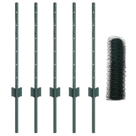 Comprar Postes para Cerca 5 pcs U-Channel Verde
