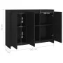 Aparador de madera contrachapada negro 102x33x75 cm de vidaXL, Aparadores - Ref: Foro24-809774, Precio: 86,78 €, Descuento: %