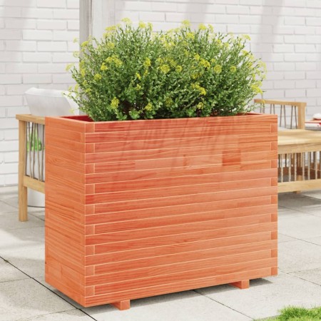 Jardinera madera maciza de pino marrón cera 90x40x72,5 cm en Macetas y jardineras | Comprar online en Foru.es