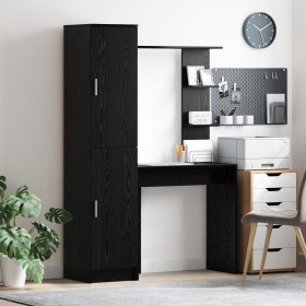 Comprar Escritorio con almacenamiento roble negro