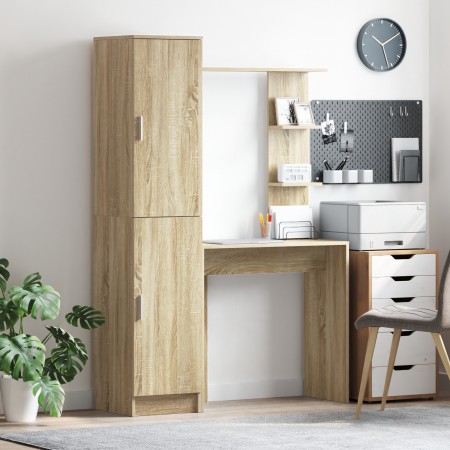Escritorio con Almacenamiento Roble Sonoma Madera Elaborada | Foro24.es | Tu tienda online para hogar, jardín y más Foro24.es