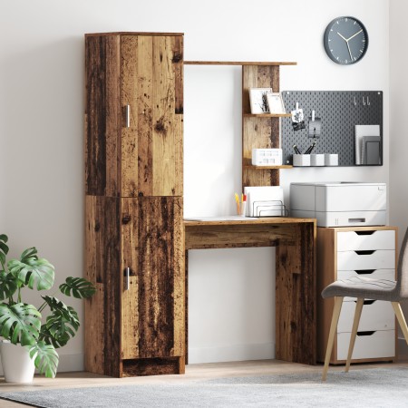 Escritorio con Almacenamiento Madera Vieja Ingenierizada | Foro24.es | Tu tienda online para hogar, jardín y más Foro24.es
