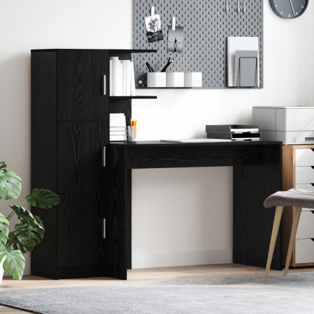 Escritorio con almacenamiento de roble negro y madera de calidad | Foro24.es | Tu tienda online para hogar, jardín y más Foro24.es