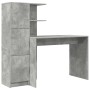 Escritorio con Almacenamiento Gris Concreto Madera Elaborada | Foro24.es | Tu tienda online para hogar, jardín y más Foro24.es