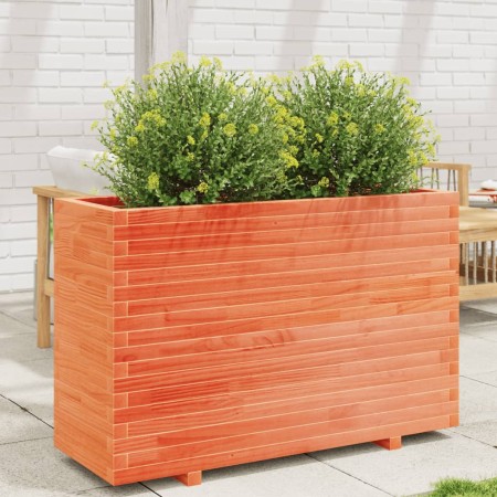 Jardinera madera maciza de pino marrón cera 110x40x72,5 cm en Macetas y jardineras | Comprar online en Foru.es
