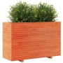 Jardinera madera maciza de pino marrón cera 110x40x72,5 cm en Macetas y jardineras | Comprar online en Foru.es