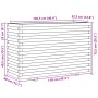 Jardinera madera maciza de pino marrón cera 110x40x72,5 cm en Macetas y jardineras | Comprar online en Foru.es
