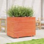 Jardinera madera maciza de pino marrón cera 90x60x72,5 cm en Macetas y jardineras | Comprar online en Foru.es
