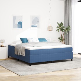 Comprar Cama con Base Tapizada con Colchón Azul