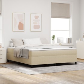Cama con Base Spring con Colchón Verde Claro Gris Super King Tela de Corduroy de , Camas y somieres - Ref: Foro24-3337481, Pr...