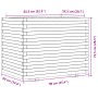 Jardinera madera de pino impregnada 90x60x72,5 cm en Macetas y jardineras | Comprar online en Foru.es