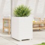 Jardinera madera maciza de pino blanco 50x50x72 cm en Macetas y jardineras | Comprar online en Foru.es