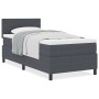 Cama con Base de Resortes con Colchón Gris Oscuro Individual Tela de Corduroy | Foro24.es | Tu tienda online para hogar, jardín y más Foro24.es