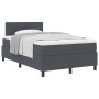 Cama con Box Spring con Colchón Gris Oscuro Pequeña Doble Tela de Terciopelo | Foro24.es | Tu tienda online para hogar, jardín y más Foro24.es