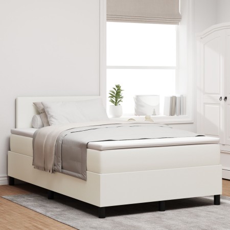 Cama con Box Spring con Colchón Crema 120x200 cm Tela de Pana | Foro24.es | Tu tienda online para hogar, jardín y más Foro24.es