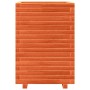 Jardinera madera maciza de pino marrón cera 50x50x72 cm en Macetas y jardineras | Comprar online en Foru.es