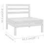 Juego de muebles de jardín 4 pzas madera maciza de pino blanco de vidaXL, Conjuntos de jardín - Ref: Foro24-3082403, Precio: ...