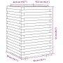 Jardinera madera maciza de pino marrón cera 50x50x72 cm en Macetas y jardineras | Comprar online en Foru.es