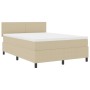 Cama con Base de Muelles con Colchón Verde Claro Gris 140x200 cm Tela de Corduroy | Foro24.es | Tu tienda online para hogar, jardín y más Foro24.es
