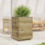 Jardinera de madera de pino impregnada 50x50x72 cm en Macetas y jardineras | Comprar online en Foru.es