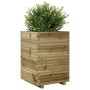 Jardinera de madera de pino impregnada 50x50x72 cm en Macetas y jardineras | Comprar online en Foru.es
