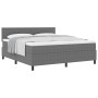 Cama con Somier con Colchón Gris Super King Tela de Terciopelo de , Camas y somieres - Ref: Foro24-3337523, Precio: 538,32 €,...